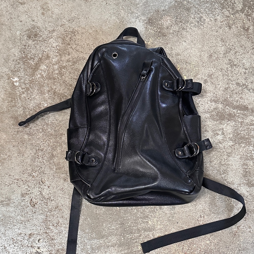 Genuine Leather Moto Backpack